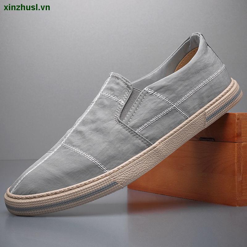 Giày lười canvas thoáng khí thời trang dành cho nam