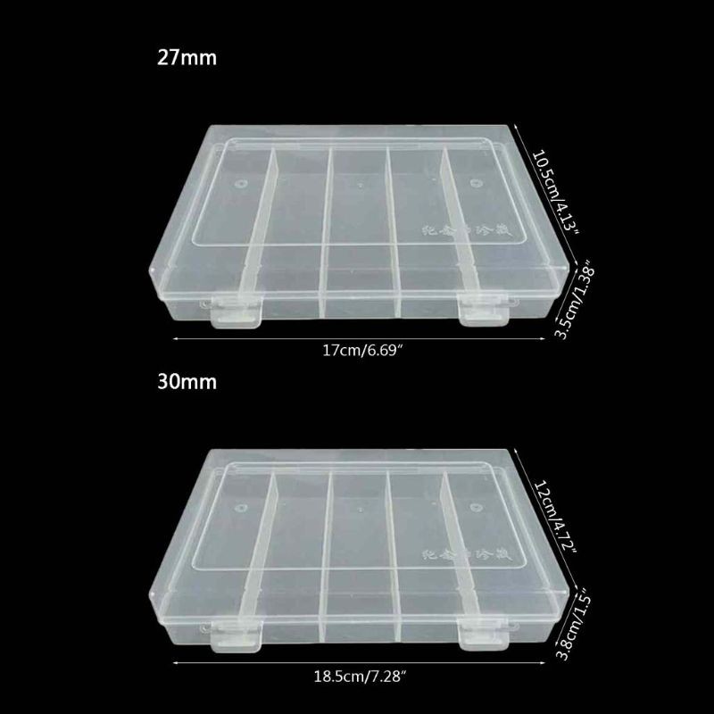 Hộp Nhựa Trong Suốt Hình Chữ Nhật 30mm Đựng Tiền Xu