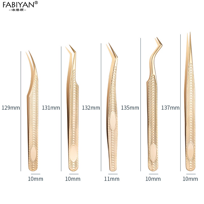 Nhíp gắn lông mi giả FABIYAN bằng thép không gỉ độ chính xác cao