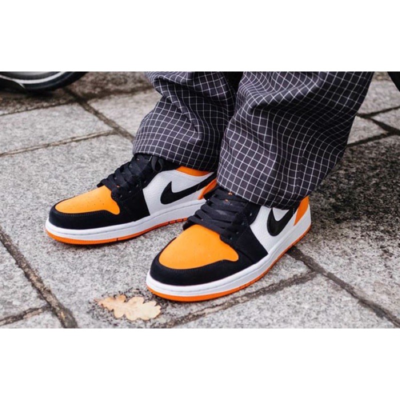 Giày thể thao Jordan1 low thấp sb trắng cam nam 690