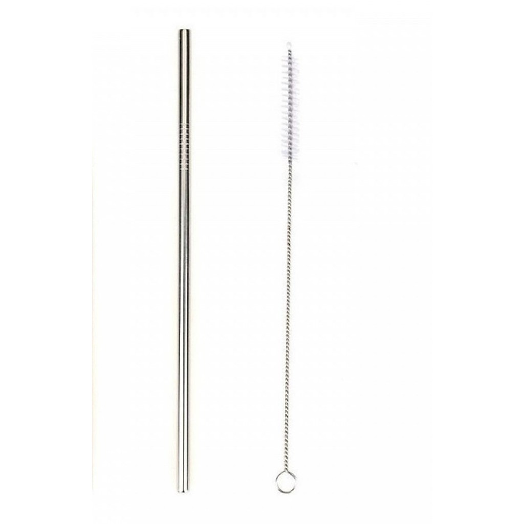 Ống hút inox AhaHome loại ống hút thẳng, ống hút cong, cọ rửa ống hút - có thể tái sử dụng nhiều lần - AhaHome