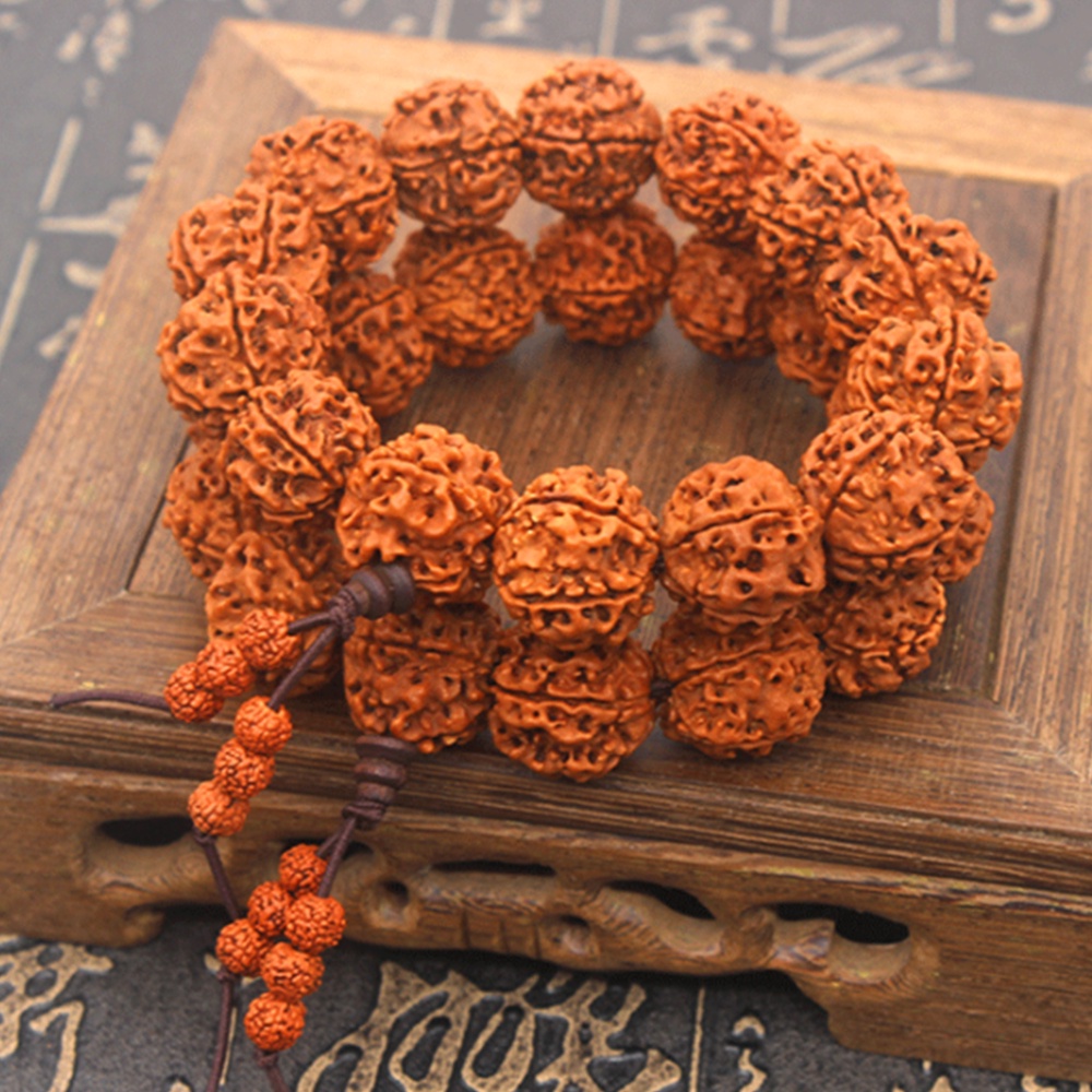 Vòng Tay Bùa Hộ Mệnh Mukhi Rudraksha Mala Rosary 18mm
