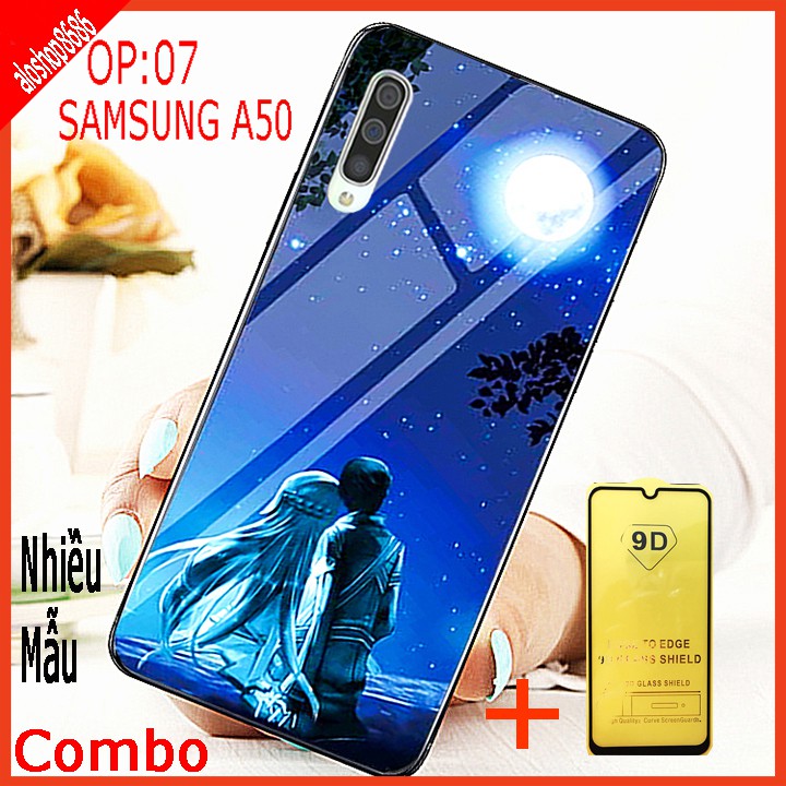 COMBO ốp lưng KÍNH 3D SAMSUNG A50 SANG TRỌNG, TRẺ TRUNG (TẶNG KÈM 1 kính cường lực full màn hình  ) EDUCAS | BigBuy360 - bigbuy360.vn