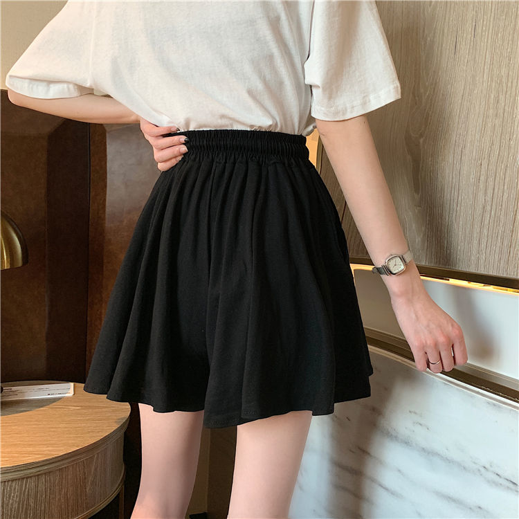 Quần Short Ống Rộng Lưng Cao Phong Cách Hàn Quốc Dành Cho Nữ