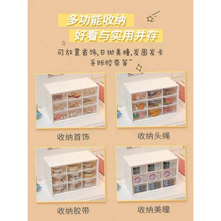 Kệ Mỹ Phẩm Để Bàn, Trang Sức 9 Ngăn siêu đẹp
