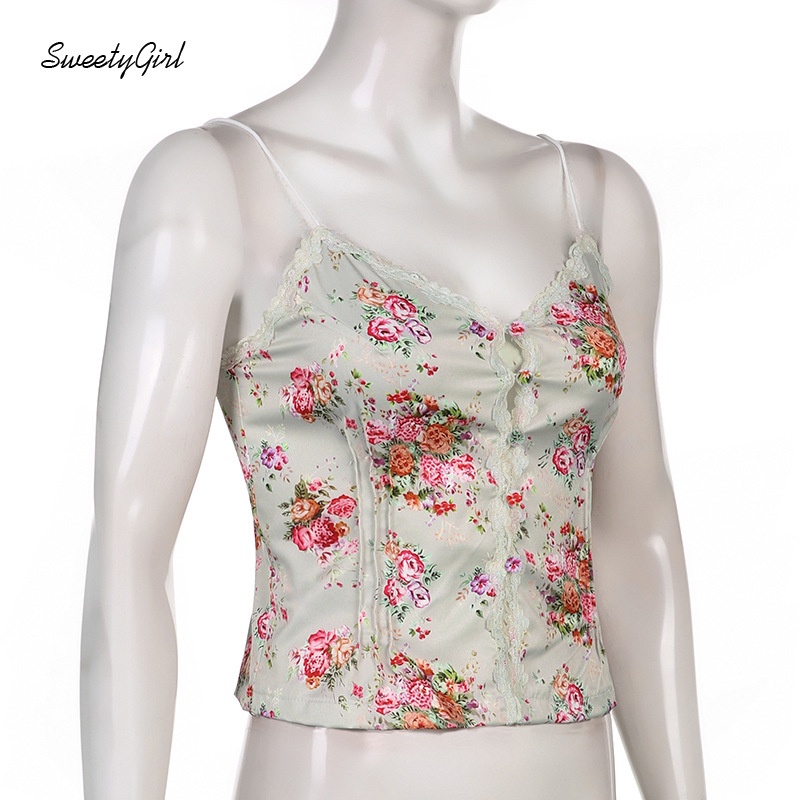 Áo Hai Dây Dáng Ôm In Họa Tiết Quyến Rũ Thời Trang Cho Nữ 2022