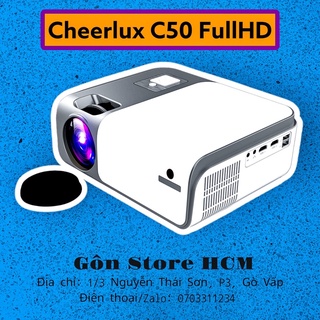 Máy chiếu cheerlux c50 full hd 1080 - 3 trong 1 - giải trí, văn phòng, di chuyển