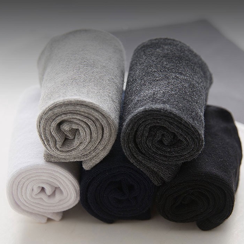 Vớ cotton thoáng khí trơn màu mềm mại cho nam
