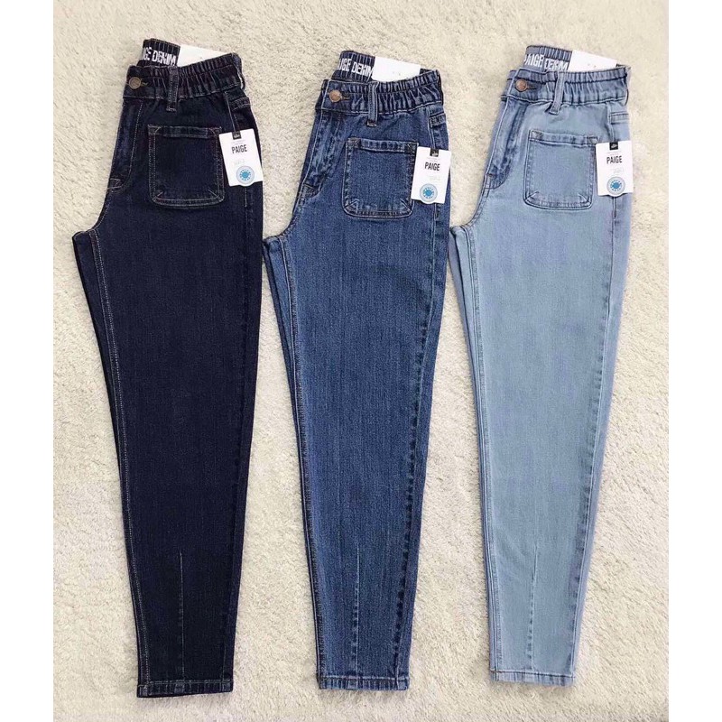 QUẦN JEANS BAGGY LƯNG THUN