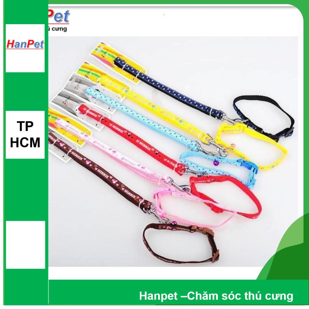 Bộ Dây dắt chó mèo size 1.0 từ 2- 5kg + Dây dắt chó kèm vòng cổ (hanpet 343)