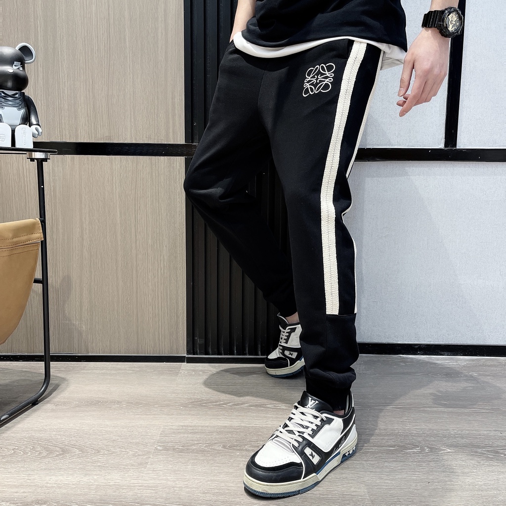 Quần Thể Thao Nam Thu Đông Dài Thêu Logo Đẹp Màu Đen