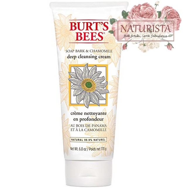 Sữa Rửa Mặt Burts Bee Soap Bark &amp; Chamomile deep cleansing cream 170g