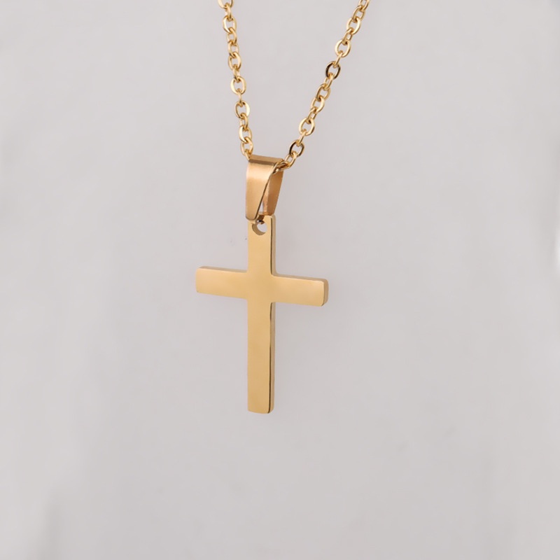 Vòng cổ Mặt Thánh Giá Chất Liệu Thép Không Gỉ ECGITF NE035