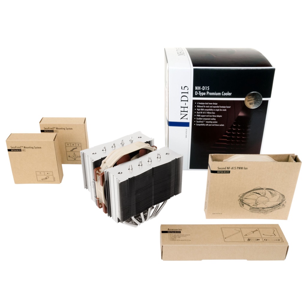 Tản nhiệt khí Noctua NH-D15 bản thường(Nâu) và Chromax(Đen)