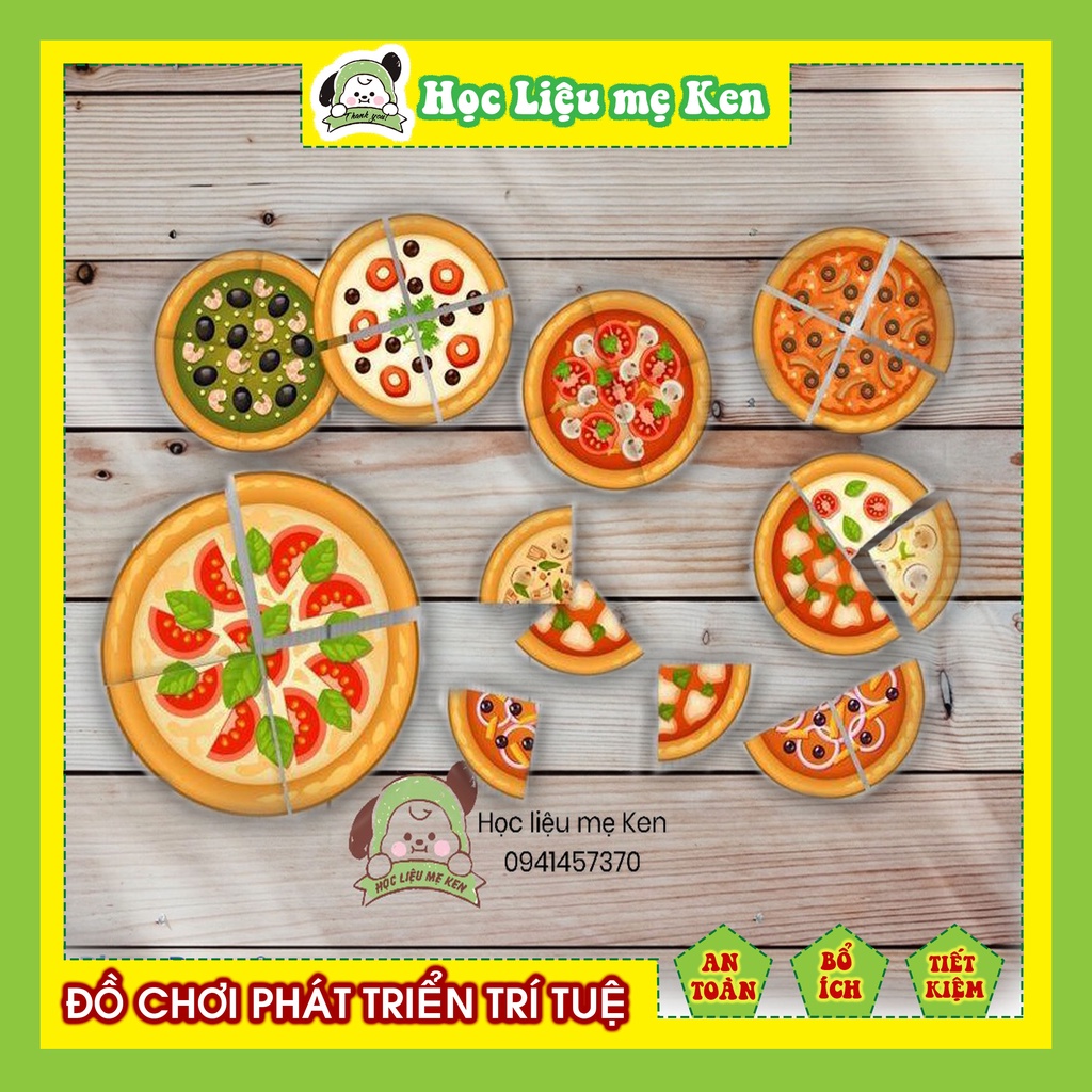 Trò chơi ghép bánh pizza - tư duy montessori cho bé từ 3 tuổi