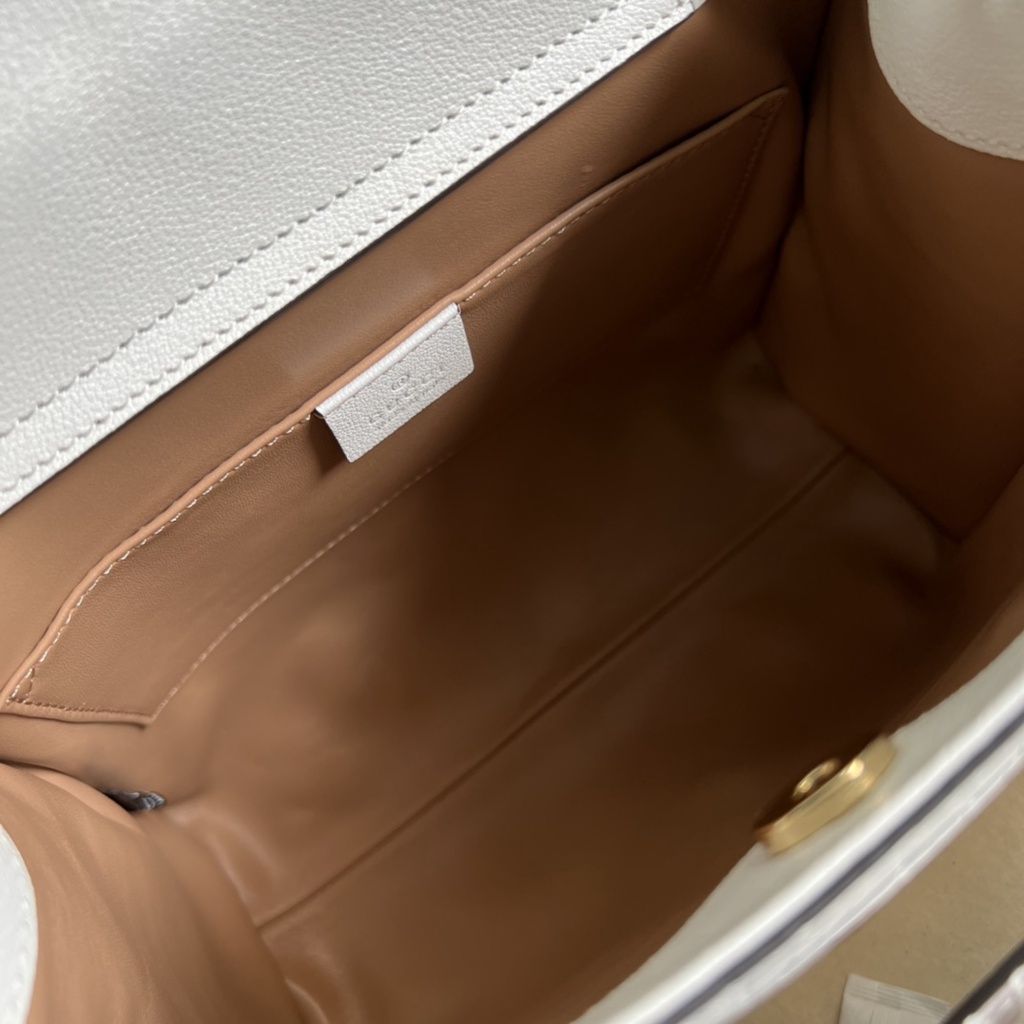 Túi xách quai trúc nữ da thật thời trang cao cấp Gucci GG GC thiết kế vân da ca sấu bạch tạng