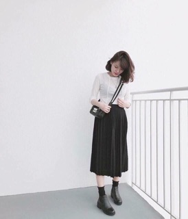 Chân váy dập ly