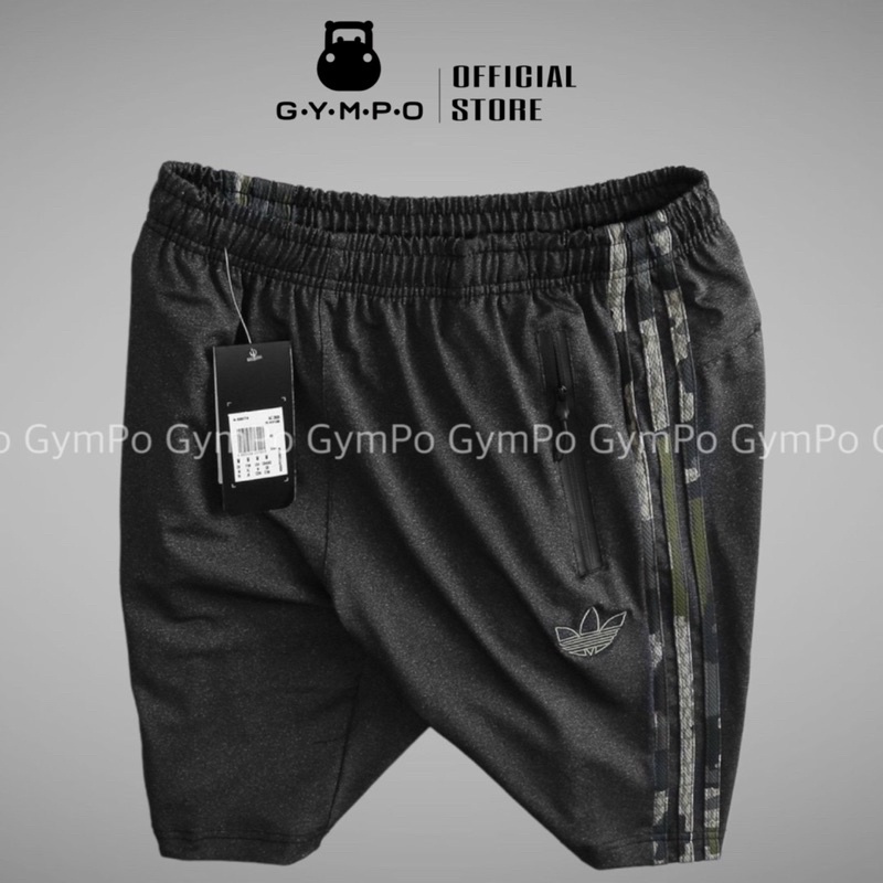 Quần Short Thể Thao Nam Ba Sọc  Tập GYM, Đi Chơi