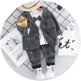 Vest dạ 3 chi tiết cho bé trai
