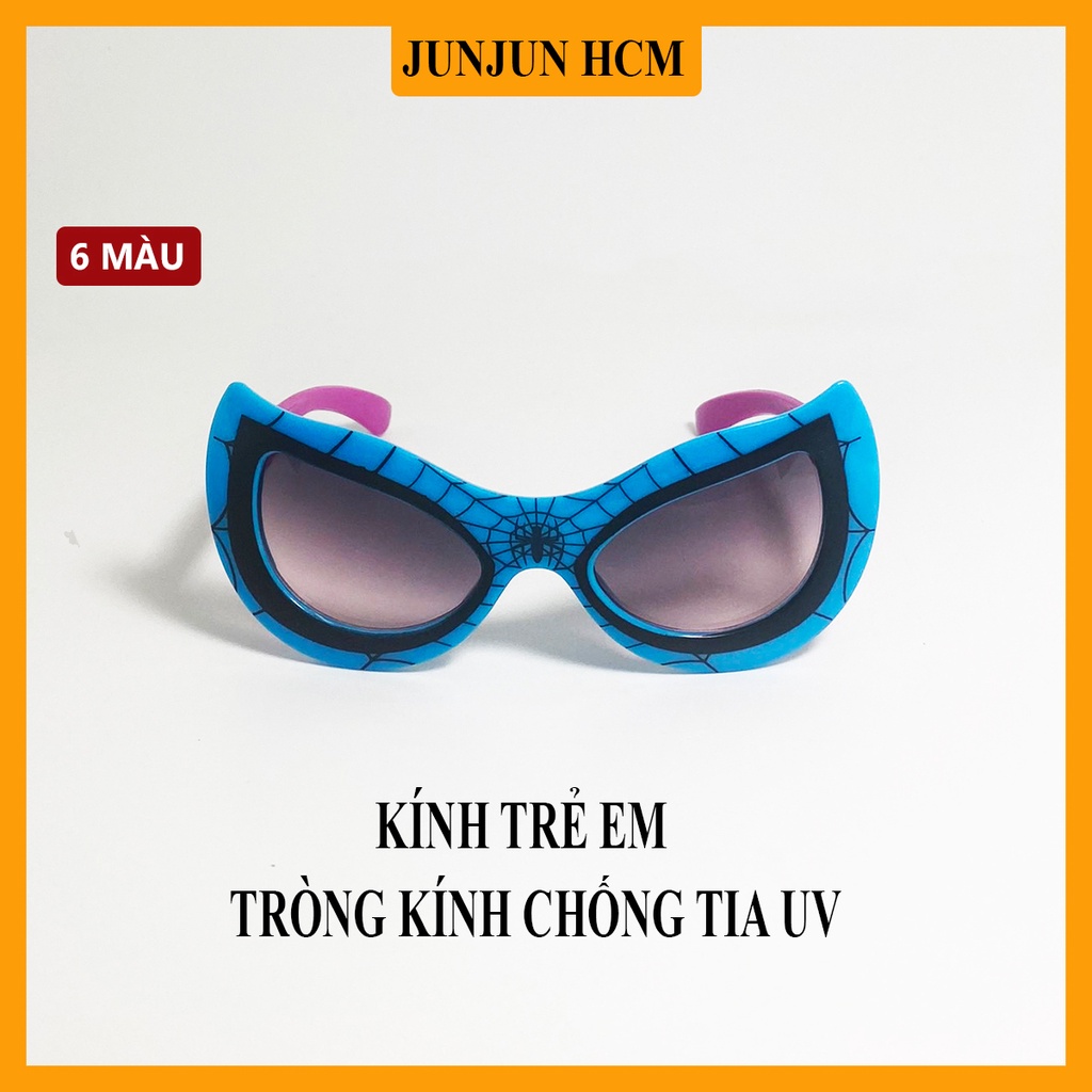 Kính mát thời trang cho trẻ em JJ2046 kiểu kính hoạt hình người nhện siêu đáng yêu, tròng chống tia UV an toàn cho bé