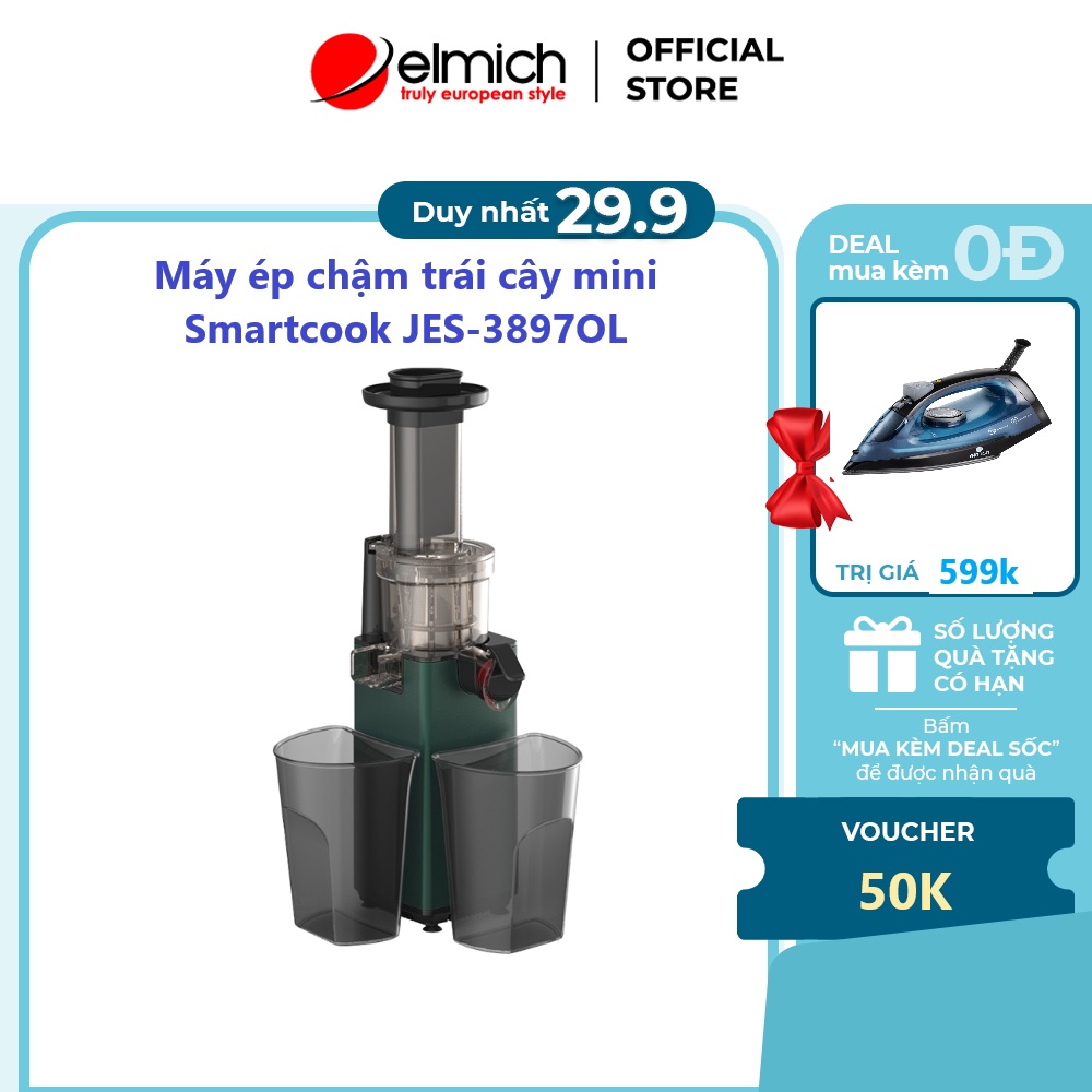 Máy ép chậm trái cây mini Smartcook JES-3897OL