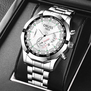 Đồng Hồ nam ORUS Chính Hãng Thụy Sĩ Bằng Thép mặt 40mm Dạ Quang kính chống xước Có Lịch Chống Nước Mặt Số Lớn