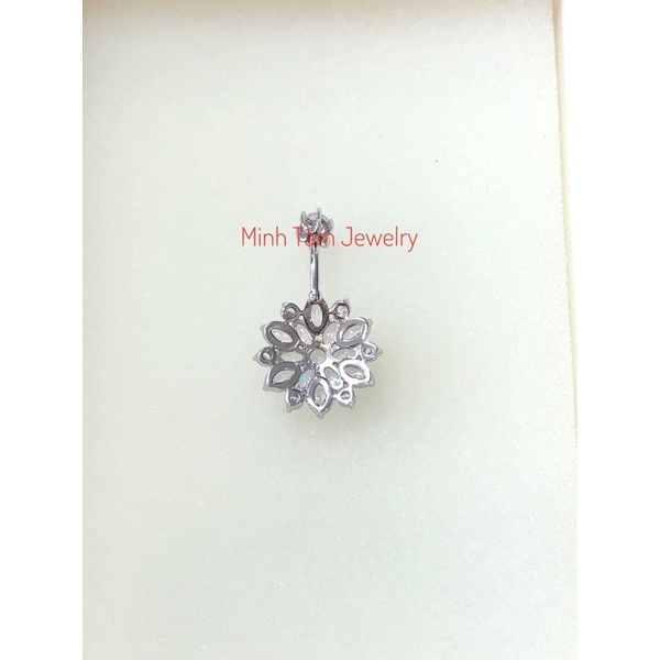 Khuyên rốn bạc 925 bông tuyết nạm đá Minh Tâm Jewelry
