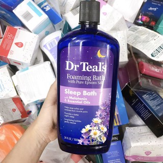 Sữa tắm Dr.Teal's Foaming Bath With Pure Epsom Salt Soothe & Sleep With Lavender (34 oz-1000ml)