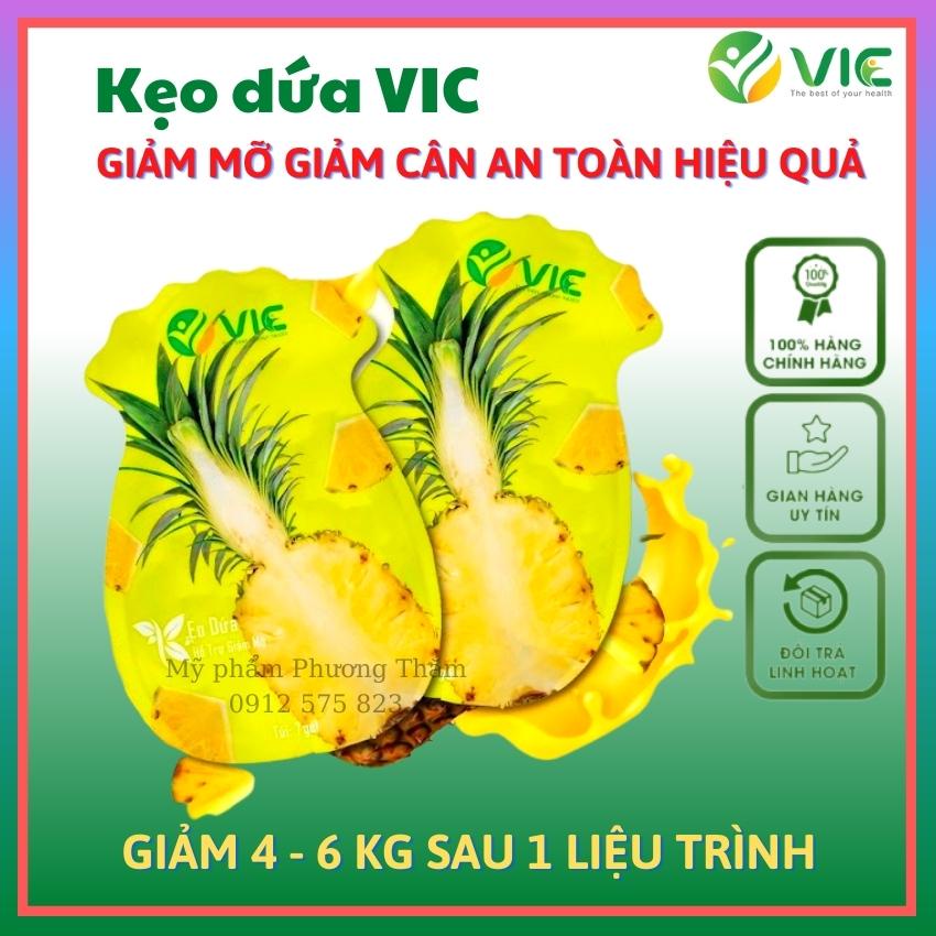 Kẹo Dứa giảm cân VIC Plus giảm cân, giảm mỡ bụng nhanh an toàn hiệu quả không phải thuốc giảm cân