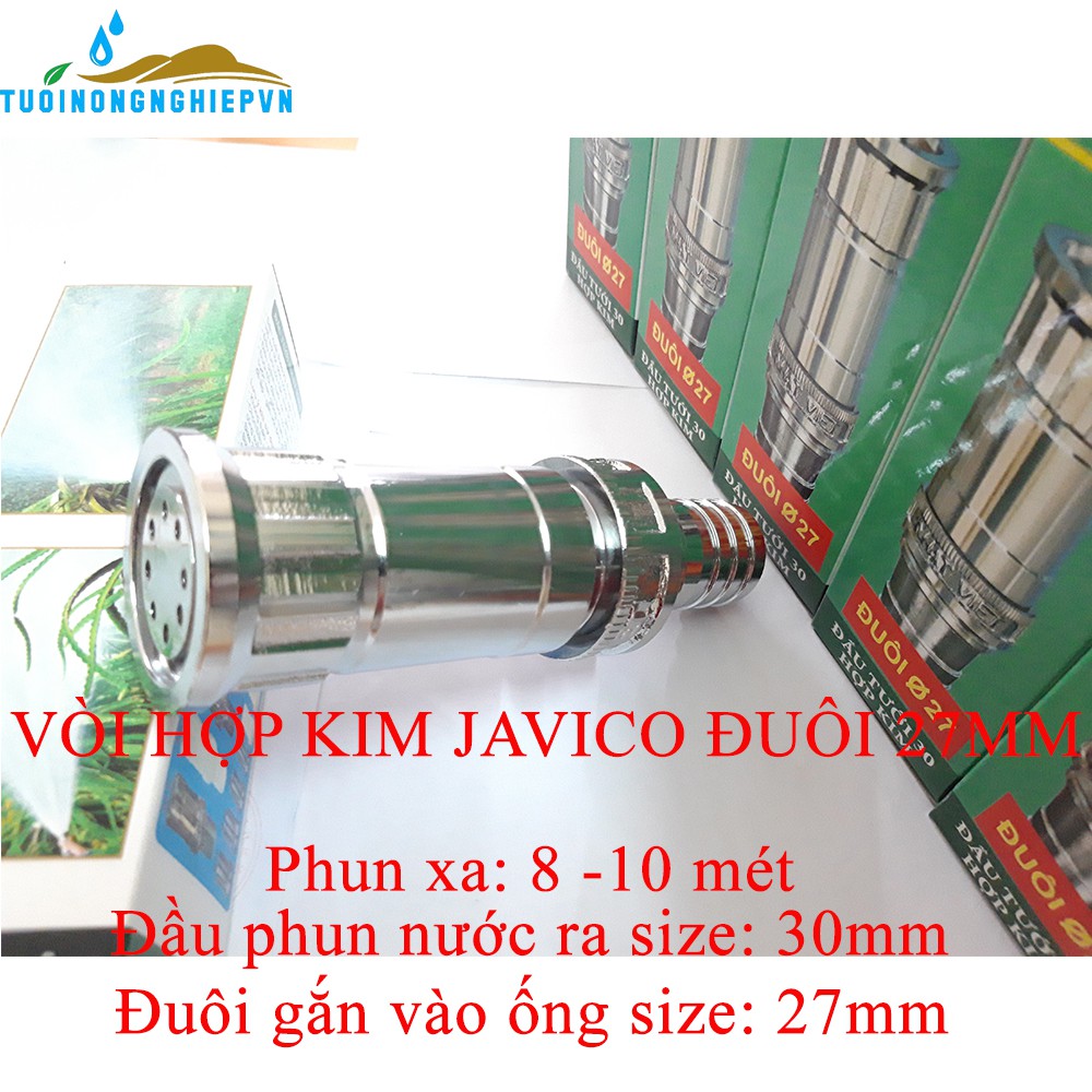 Vòi tưới cầm tay Javico hợp kim size 27mmm