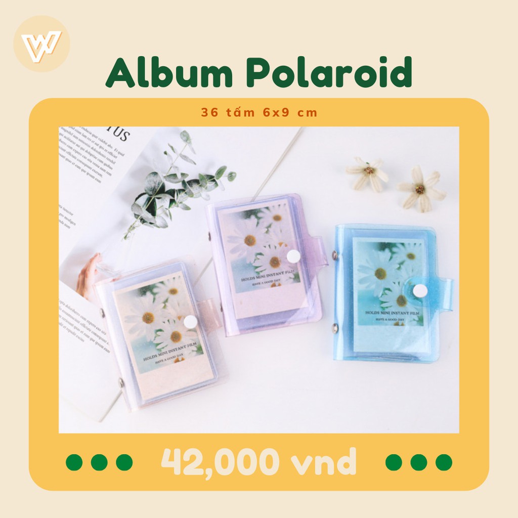 [Mã SKAMLTSM9 giảm 10% đơn 99K] Album Polaroid Mini Màu trong 6x9 cm 36 tấm