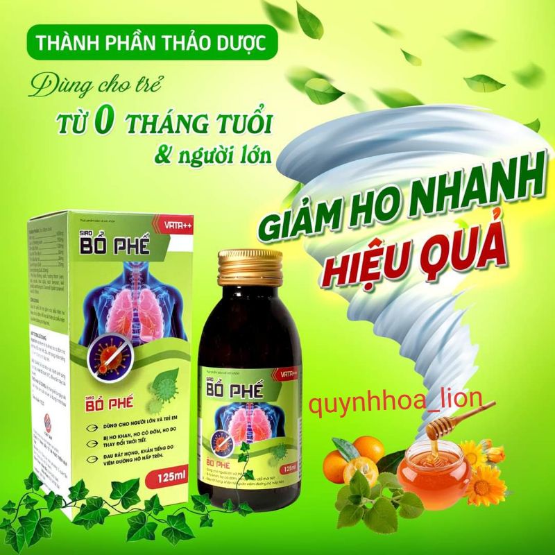 Siro Bổ Phế Vata++_ Giúp bổ phế, hỗ trợ giảm ho khan, ho có đờm