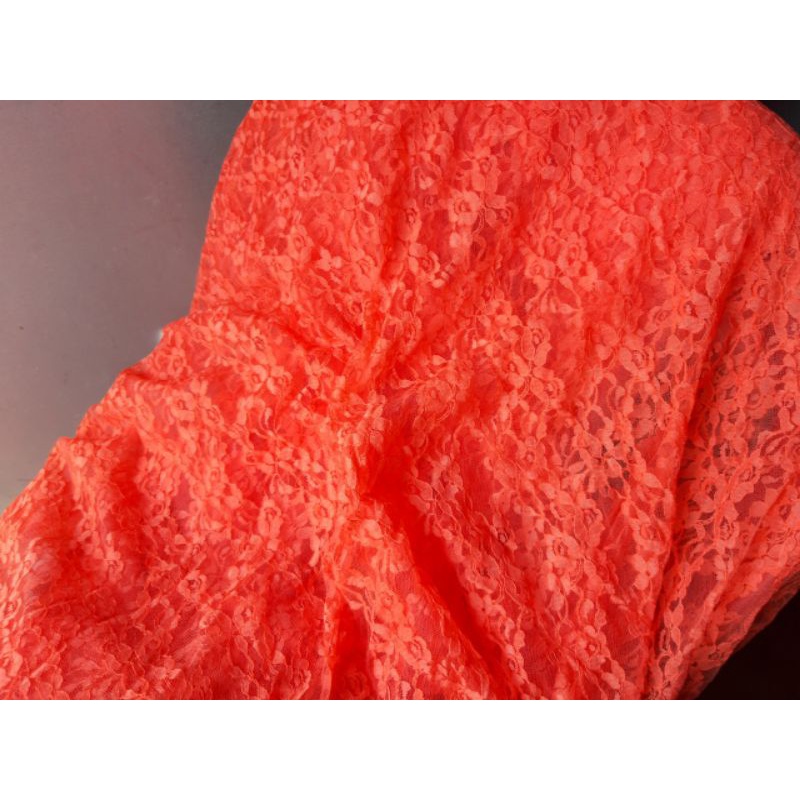 vải ren cam đậm
