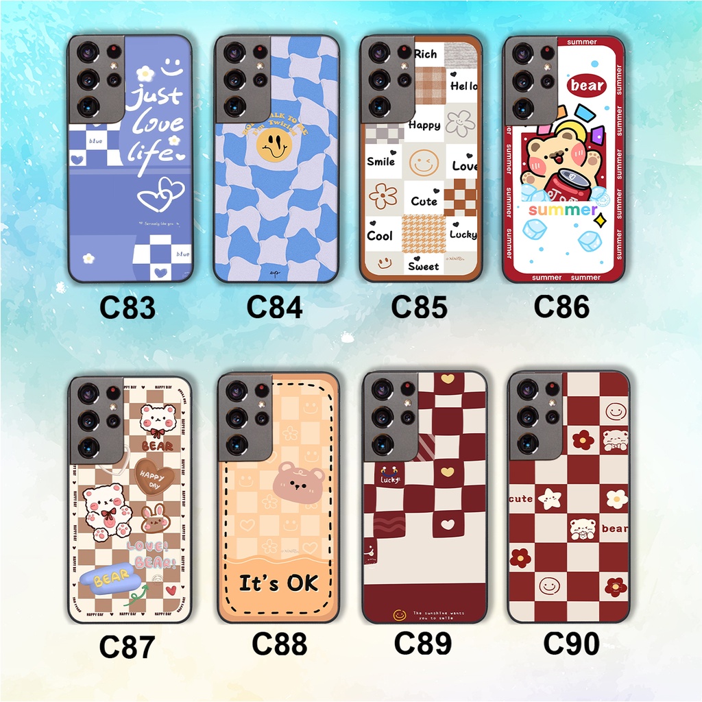 Ốp lưng Samsung S21 / S21 FE / S21 Plus / S21+ / S21 Ultra trái tim mặt cười, gấu cute thể thao cá tính