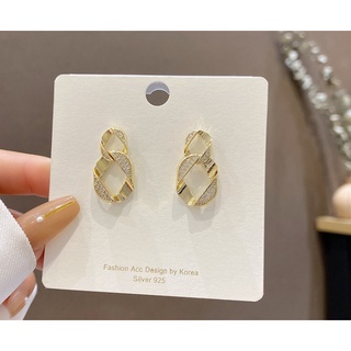 Khuyên tai - Bông tai mạ vàng phong cách Hàn Quốc dáng cổ điển đơn giản dành cho nữ