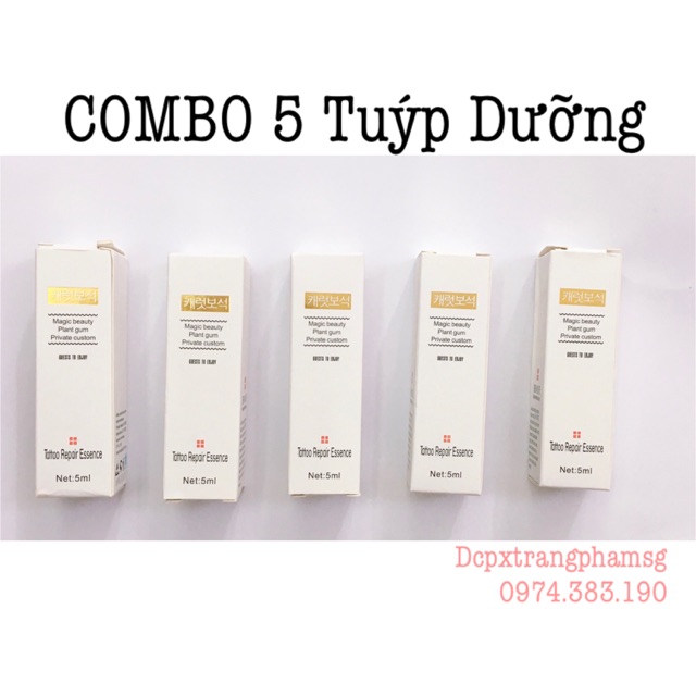 Dưỡng Môi Mày Hàn Quốc Tinh Chất Vàng Combo 5 tuýp dưỡng | Dưỡng Sau Xăm