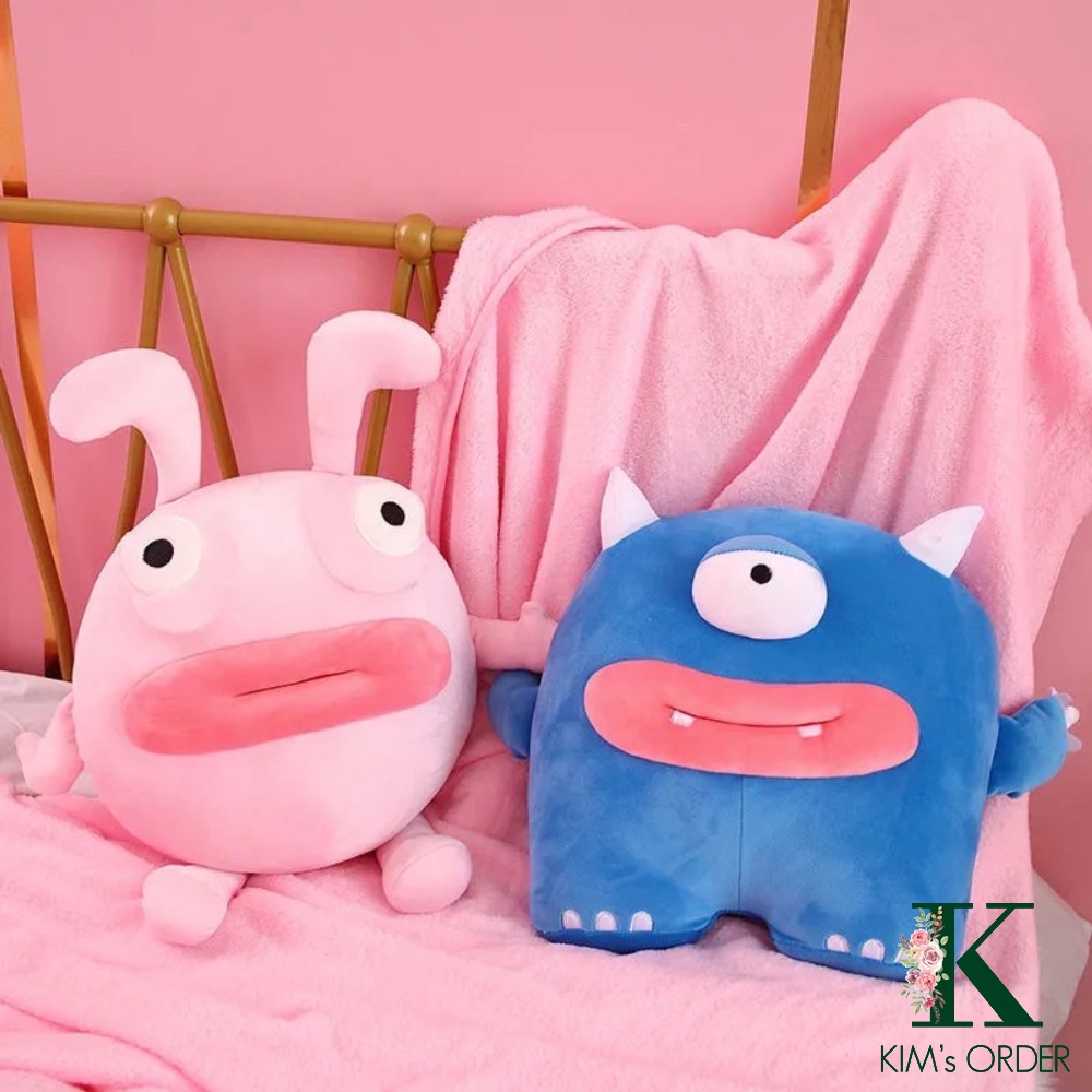 Gấu thú nhồi bông môi dày họ hàng môi tều kích thước 65cm có túi sưởi ấm tay mùa đông ngộ nghĩnh cute loại xịn có sẵn