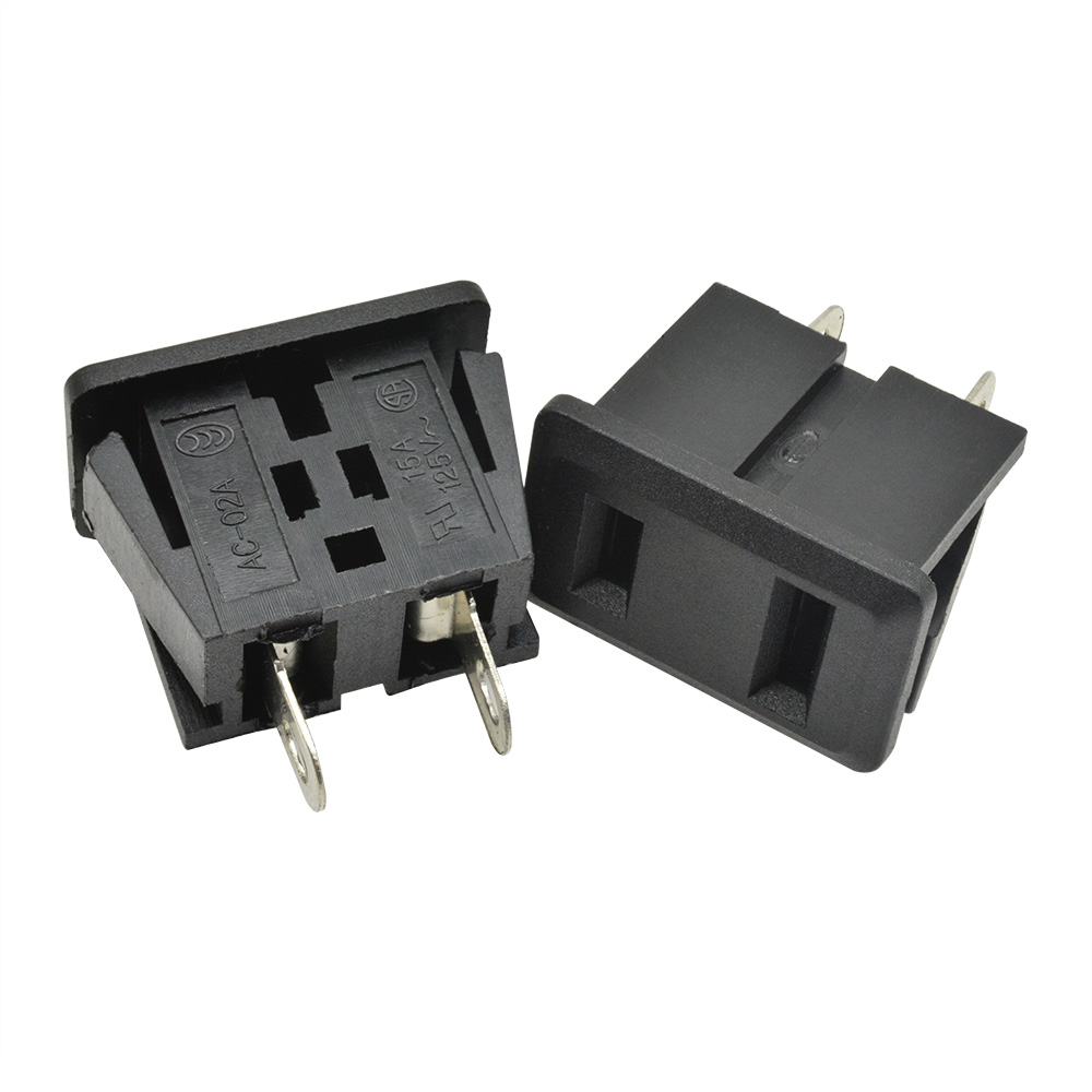 DIYMORE  |  1 Piece AC 125V 15A US Plug Panel Mount US Outlet Power Socket 2 Terminal Adapter