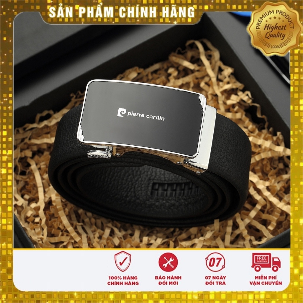 Thắt Lưng Nam Pierre Cardin Chính Hãng Da Bò Mặt Kính