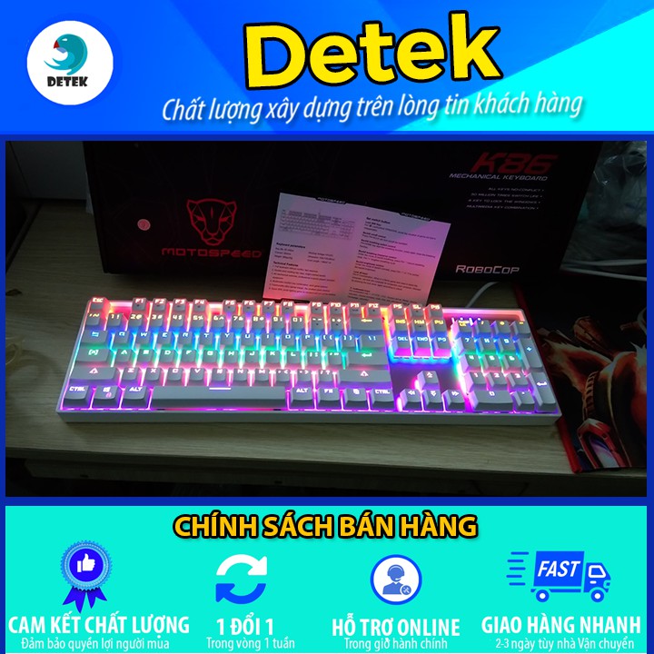 [🚀Giao siêu tốc chọn Grab, NowShip] Bàn phím cơ Motospeed K86 Rainbow Gaming Keyboard (Trắng)