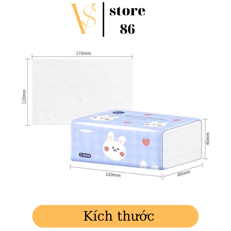 1 Gói Giấy Ăn Con Thỏ Siêu Dai - Khăn Giấy Rút Hình Con Thỏ Làm Từ Bột Gỗ Giấy Dai Trắng Mịn