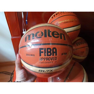 Bóng rổ MOLTEN da PU cao cấp _ Size 6 7 < Tặng Kim và Bơm bóng >