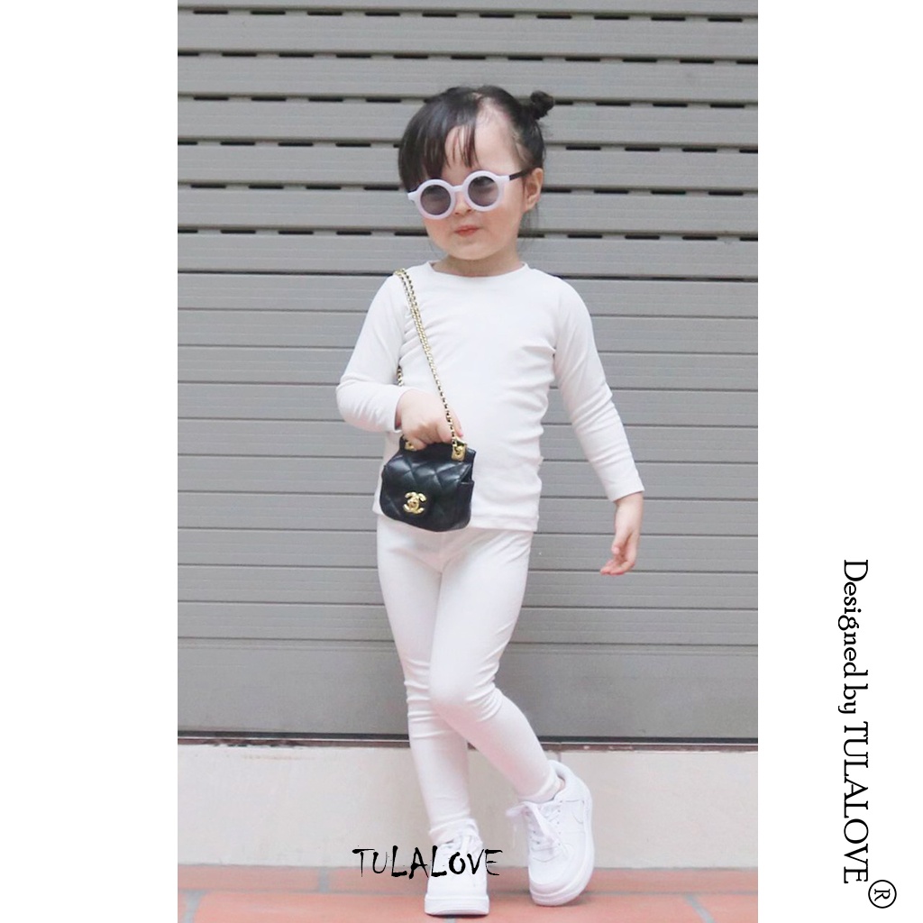 Quần Legging Dài Bé Gái Vải Zip Chất Lượng Cao Tulalove