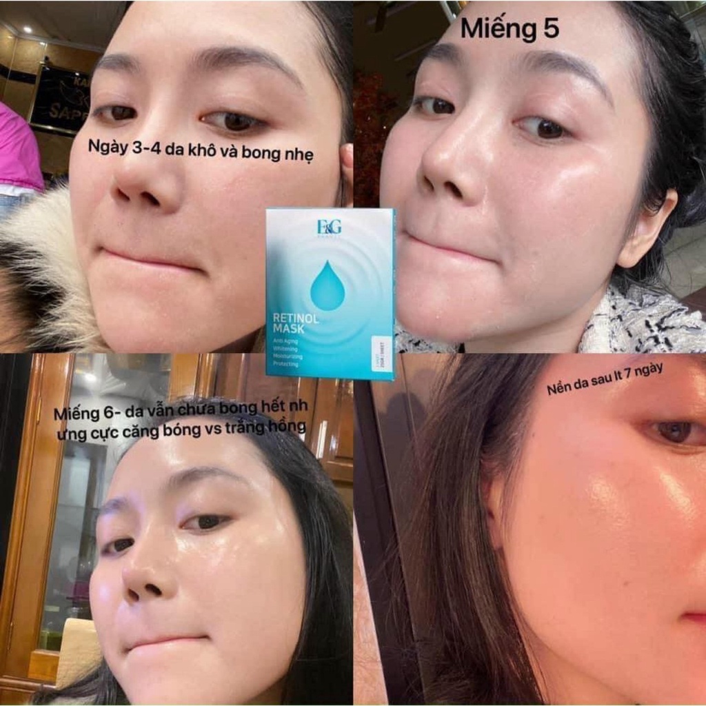 Mặt na XuanDao mặt nạ giấy Retinol Mask E G dưỡng da trắng da cấp ẩm chuyên sâu tái tạo trẻ hóa da