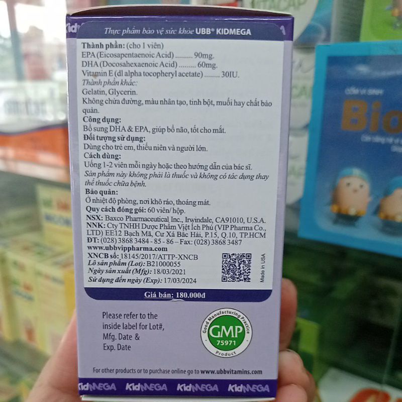 ✅ [Chính Hãng] Dầu cá KidMega bổ não tốt cho mắt cho trẻ em KidMega