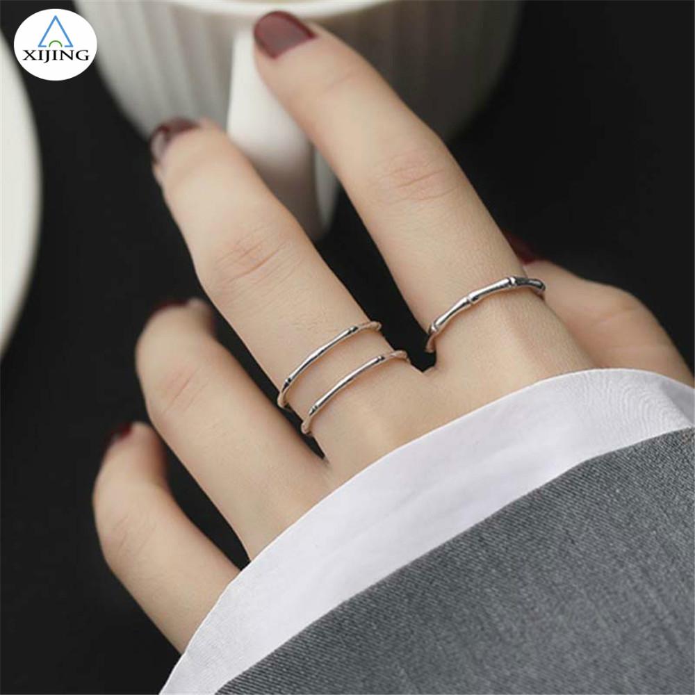 Nhẫn Thời Trang Hai Lớp Phong Cách Hàn Quốc