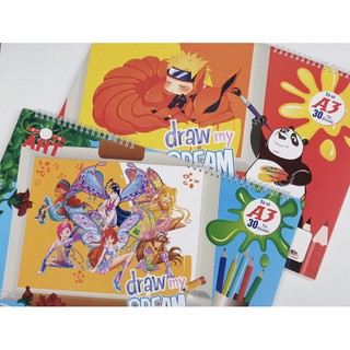 Vở vẽ lò xo A3 Trường Ngân - TN216