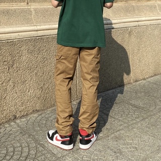 Quần slim khaki with pocket - Light Brown