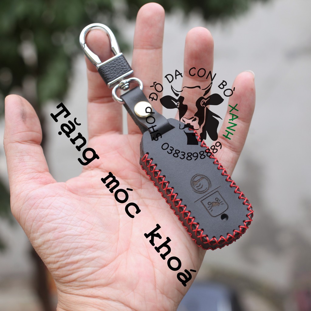 Bao Da Chìa Khóa Honda SH 300i (loại 2 nút bấm) handmade da thật