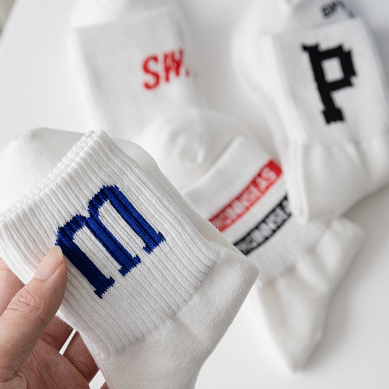 Vớ thể thao WAFNHA D668 cotton trơn dày thấm hút mồ hôi thời trang